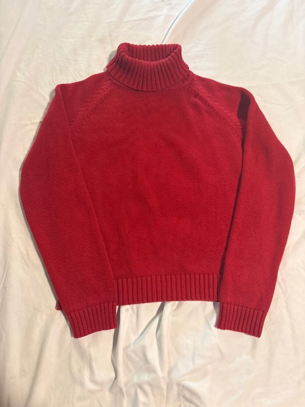 L.L.Bean Turtleneck Sweater Red Size XS Cozy Knit Sweater Weather